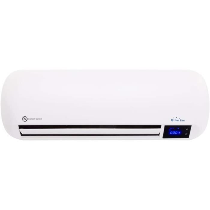 HOMCOM Chauffage mural en céramique 1000/2000W, radiateur électrique, ventilateur, thermostat