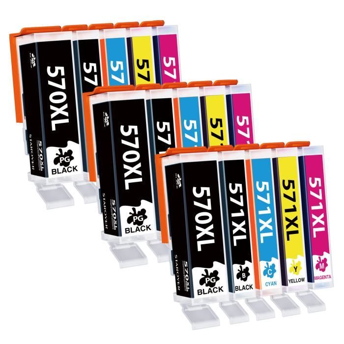 Go Inks 2 C/M/Y Set Di 3 Cartucce D'inchiostro Per Replce CLI-571 Compatibili/non OEM Per Stampanti PIXMA (confezione Da 6 - Foto 2