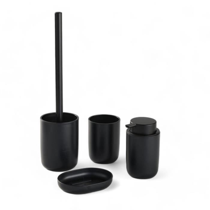 Ensemble de 4 accessoires de SDB TODAY UTILITY Gobelet distributeur savon brosse WC - vue 3