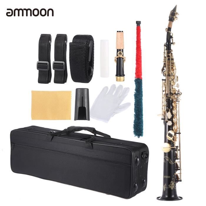 Ammoon Brass Hétéro Soprano Sax Saxophone Bb B Flat d'instruments à