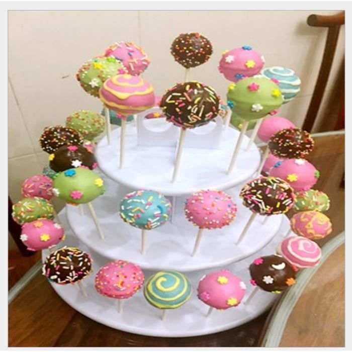 Presentoir A Gateau Pop 3 Etages Plastique Table De Fete Mariage Decoration Achat Vente Presentoir A Pop Cake Cdiscount