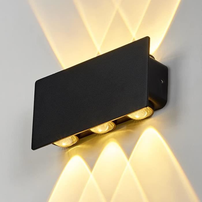 6 LED Applique Extérieure Intérieur Et Extérieur LED étanche Blanc Chaud Lumière Applique Murale Terrasse Lampe De Jardin Décoration Salon Chambre Fond Applique Murale Section A 1109