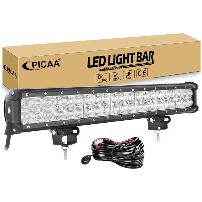 Barre Lumineuse LED Mince Pour Voiture Camion - 20 à 50 Pouces - 12V/24V - Puissance 90W à 240W