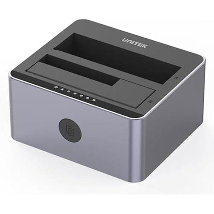 Station daccueil USB 3.0 - UNITEK - Double baie HDD/SSD - Aluminium - Clonage hors ligne - UASP
