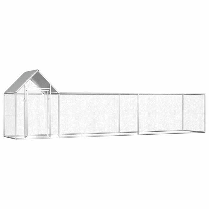 Vidaxl Poulailler Enclos Clapier Cage Animaux Lapin Canard 5x1x15 m Acier 144555
