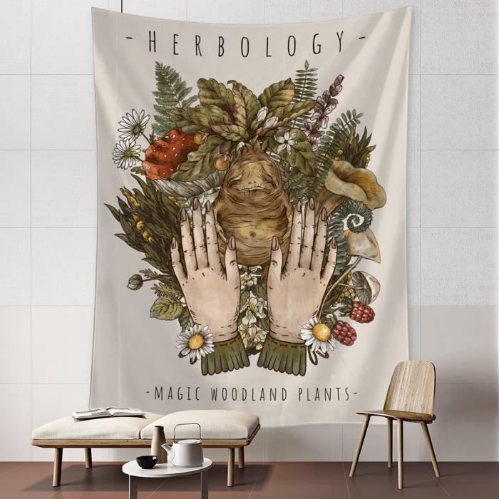 PLIGREAT 2 paquet de Tapisserie Florale et Papillon Tenture Murale