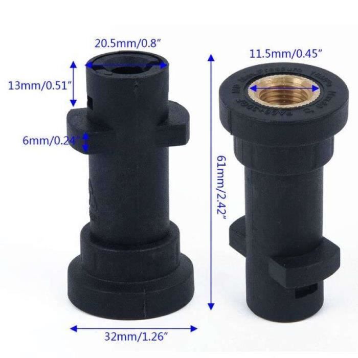 Filtre à Eau Pour Nettoyeur Haute Pression - 4 Pièces + 2 Connecteurs Rapides - Boîtier Transparent - Améliore La Pression, Protège La Pompe