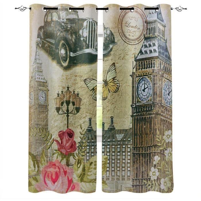 Lot De 2 Rideaux Occultants Fleurs Des Champs – 110x215 Cm, Thermiques Et à œillets, Motif Vintage - 8