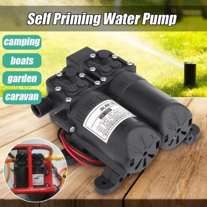 Pompe à Eau 12V Haute Pression 115PSI - Auto-amorçante - Pour Camping-car, Jardin, Lavage Voiture - Débit 5L/min