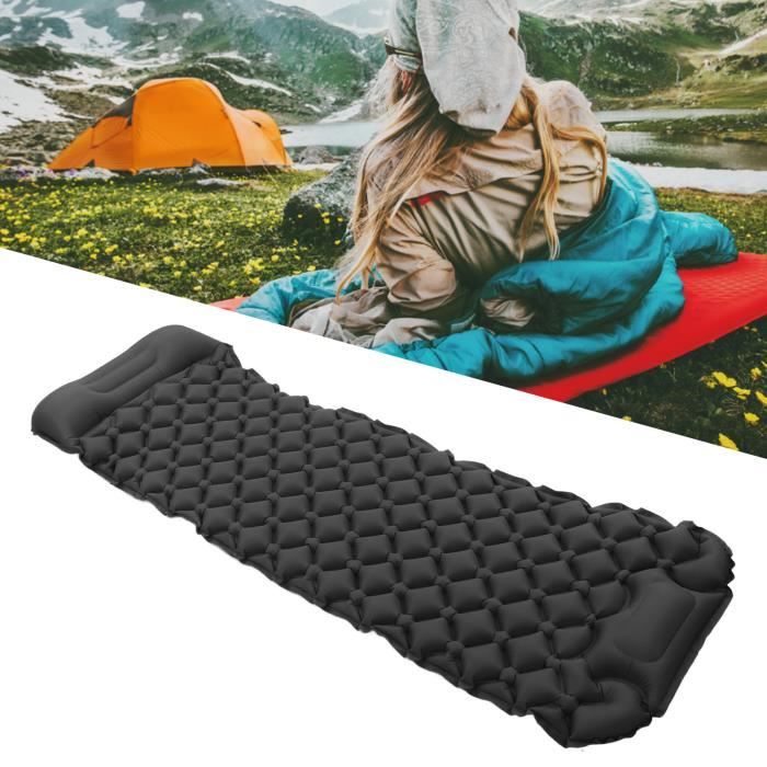 Matelas Camping Auto-gonflant 2 Personnes - 195x135x10 Cm - Pompe à Pied Intégrée - QEANY