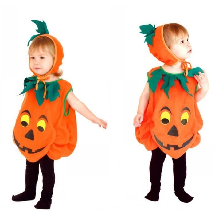 Spritumn-Home Orange Citrouille Costume DéGuisement De Pumpkin Pour
