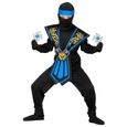 Panoplie ninja bleu enfant luxe et accessoires - plusieurs tailles -vidéo-1