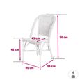 Chaise - ROTIN-DESIGN - Selva - Blanc - Ultra légère et confortable - Style contemporain - Matière Osier/Rotin-1