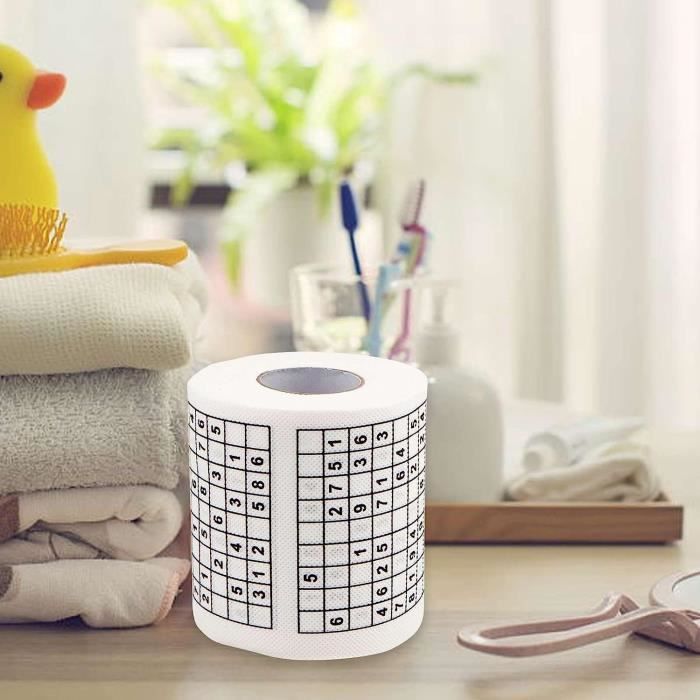 Rouleau de Papier Toilette Sudoku,Papier Toilette drôle