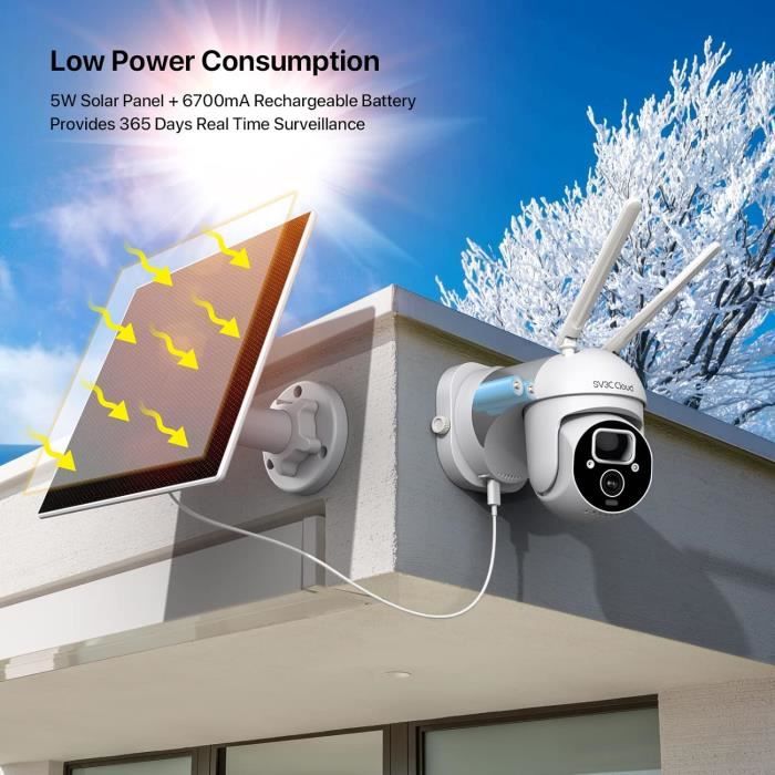 Arlo Essential 2 HD + 2 Panneau Solaire 2 Caméras De Surveillance WiFi Exterieure Sans Fil