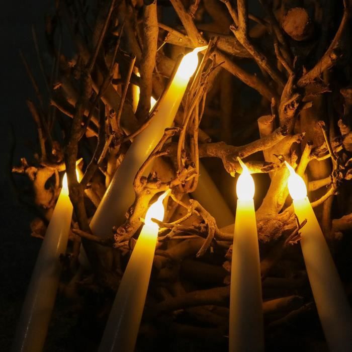 Rebecca mobili set de 9 fausses bougies led, bougies electriques