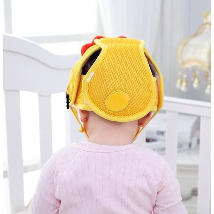 Casque Anti-choc Pour Bébé CATOR - Protection Tête Enfant 0.5 à 3 Ans, Coton Respirant Réglable (Gris)