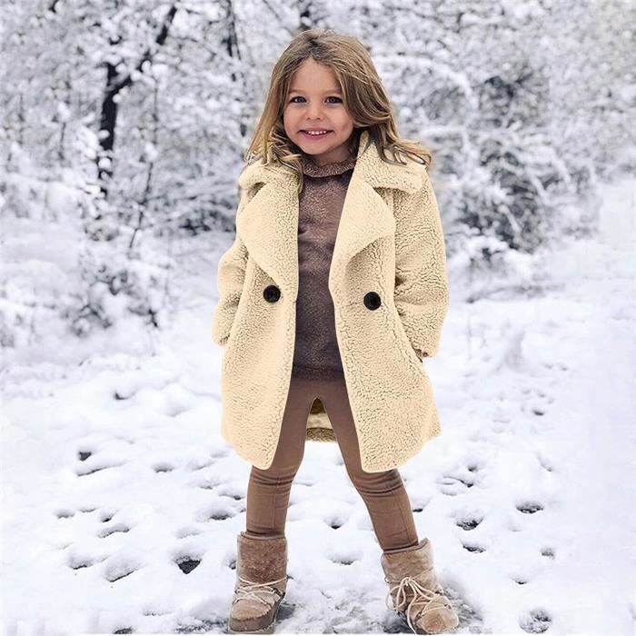 Manteau fausse fourrure bébé fille