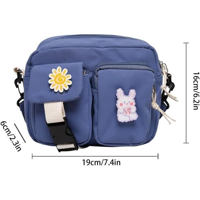 Sac Etudiante De Dessin Animé Mignon, Petit Sac à Bandoulière en Toile Sac  à Main, Bandoulière Réglable(Blue)-5036 - Achat / Vente Sac Etudiante De  Dessin Animé Mignon, Petit Sac à Bandoulière en