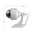 Caméra panoramique sans fil à 360 degrés WiFi à domicile Vision nocturne à distance extérieure avec téléphone portable HD-2