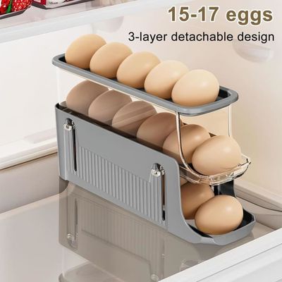 Distributeur Œufs Frigo Roulant - Organisateur Œufs Empilable Pour Réfrigérateur
