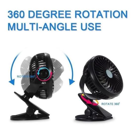 Mini ventilateur portable rechargeable USB pliable avec affichage