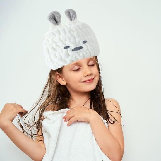 CHAPEAU DE CHEVEUX Secs Dessin Animé Bonnet Bain Serviette Séchage EUR CHAPEAU DE CHEVEUX Secs Dessin Animé Bonnet Bain Serviette Séchage EUR