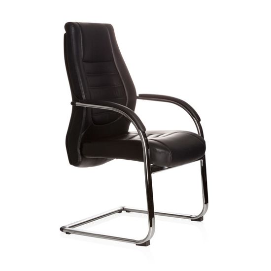 Siège Visiteur / Piétement Luge / Chaise MIKO VB Résille / Tissu Noir