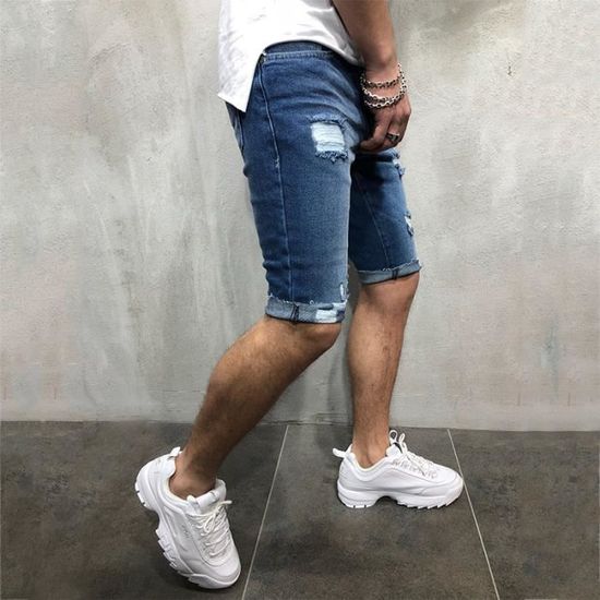 Bermuda homme jean troué deals