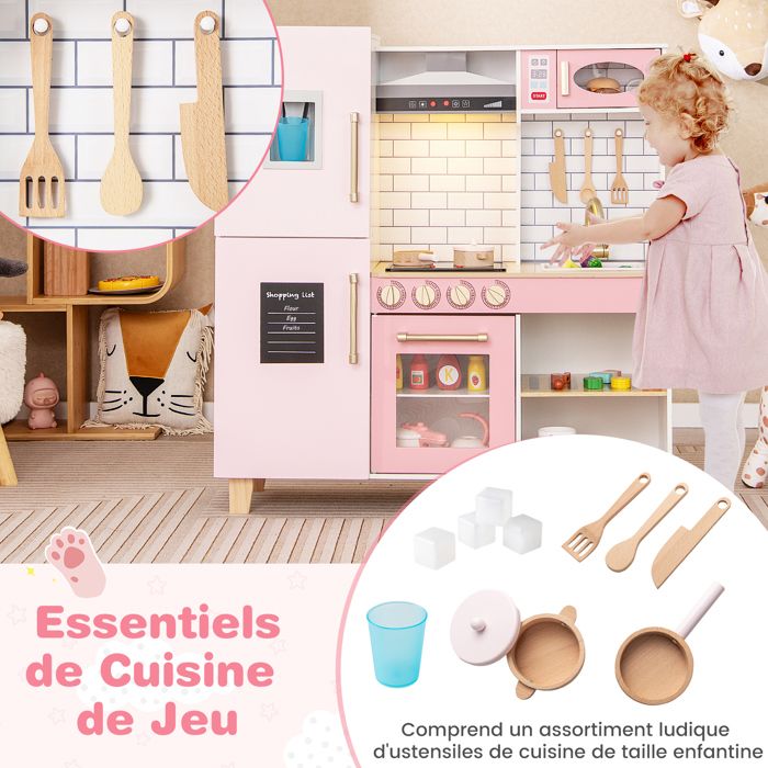 ROBUD – Maison De Poupée En Bois 3 étages 4 Pièces + Terrasse – 81,3 Cm – Jouet De Rôle Dès 3 Ans
