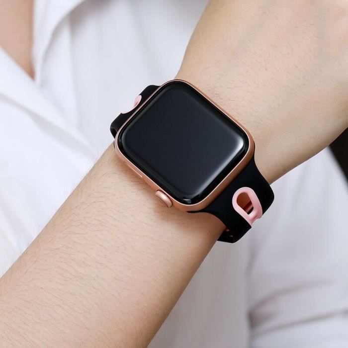 Couleur noir blanc taille 38 40mm S Bracelet en Silicone respirant
