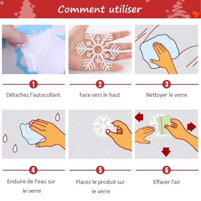 Autocollants Fenêtre Noël - 245 Pièces - Réutilisables - Décoration Festive