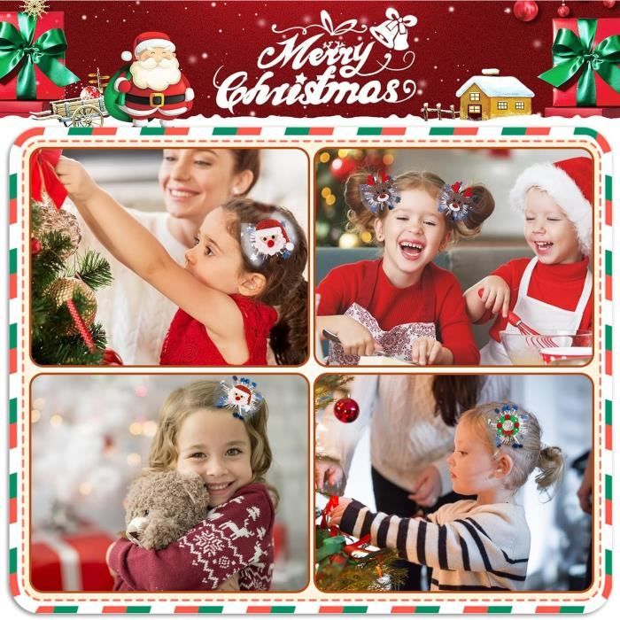 18 Pièces Barrettes Fille Bébé Noeud Pinces à Cheveux Corde de cheveux  Mignon Enfant Accessoires Cheveux Cadeau d'Anniversaire Noël