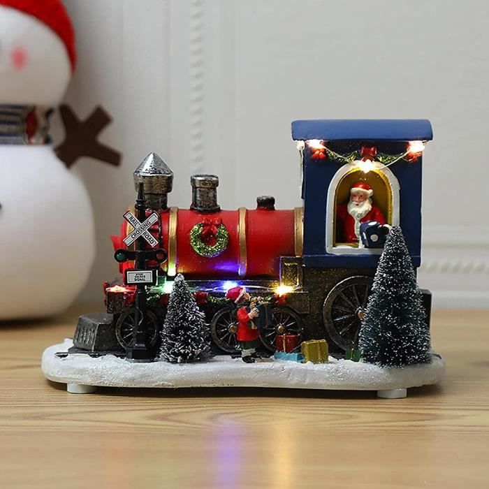 Village de noel animé avec train cheap