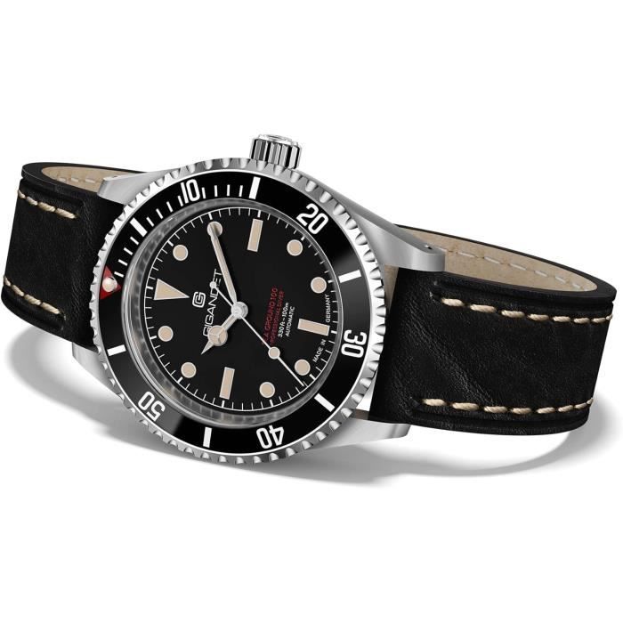 Montre Homme Automatique Sea Ground 100 Vintage Verre Saphir