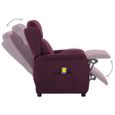 SHOPPING Fauteuil inclinable de massage Fauteuil Massant Relaxation - Moderne & luxueux - Fauteuil électrique Violet Tissu266-3
