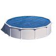 Bâche à bulle ronde pour piscine acier GRE - Ø 350 cm - Bleu - 180 µ-3