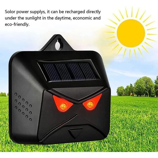 2023 2X Répulsif Chat Ultrason, Solaire Répulsif Chat Ultrason Etanche IP65, Répulsif Animaux Solaire, Ultrason Répulsif Chat, Répulsif Chat Exterieur pour Les Chats, Chiens, Renards, Pigeon
