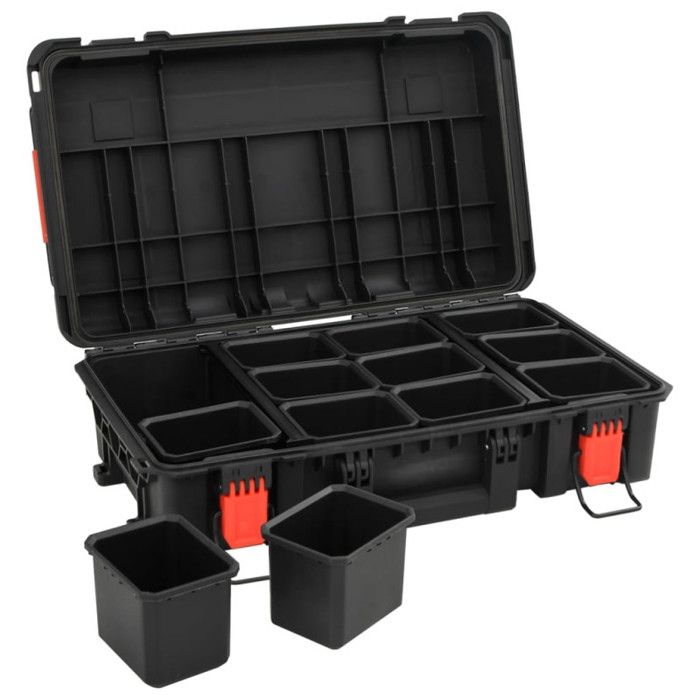 Mokuyary Valise de Vol Portable Noir 46,5x21,5x17,5 cm PP Mallette Rigide Boîte de Rangement avec Inserts en Mousse Amovibles, étui de Transport Valise de Protection Mokuyary Valise de Vol Portable Noir 46,5x21,5x17,5 cm PP Mallette Rigide Boîte de Rangement avec Inserts en Mousse Amovibles, étui de Transport Valise de Protection