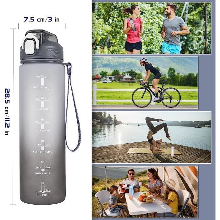 Bouteille d'eau de voyage pliable, bouteille sport en silicone sans BPA  réutilisables pour le camping, le cyclisme, la gym, la rando - Cdiscount  Sport