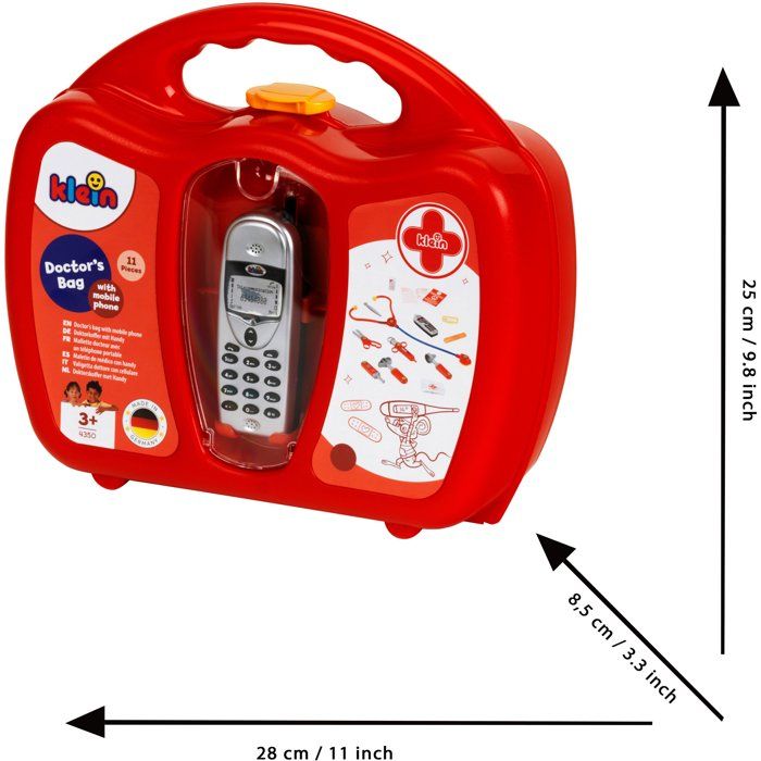 HEVLA Mallette Médicale Jouet Enfant 14 Pièces - Kit Docteur Portable Avec Stéthoscope Pour 3-6 Ans