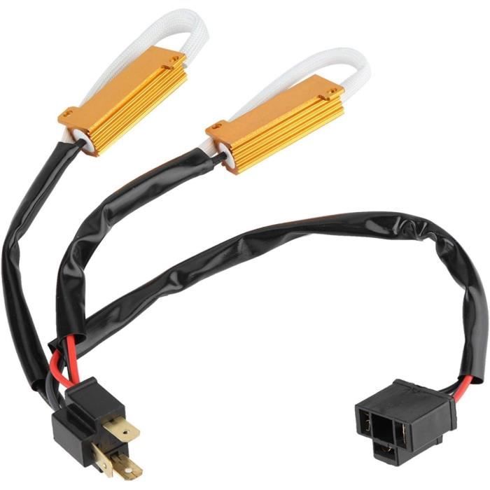 Résistances De Charge LED 12V – Lot De 2 – Pour Phares H4 – Anti-clignotement, Erreur OBD – Décodeur