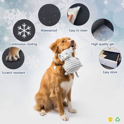 Tapis Rafraîchissant Pour Chien Avec Gel | Coussin Froid Résistant, Surface Soie Glacée - Pour Cage, Voiture, Maison - Tailles S Et L
