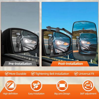 Lot De 2 Rétroviseurs Universels Réglables Pour Caravane Caravane Pour Tous Les Vehicules Courants Voitures Caravanes Caravanes 92201277