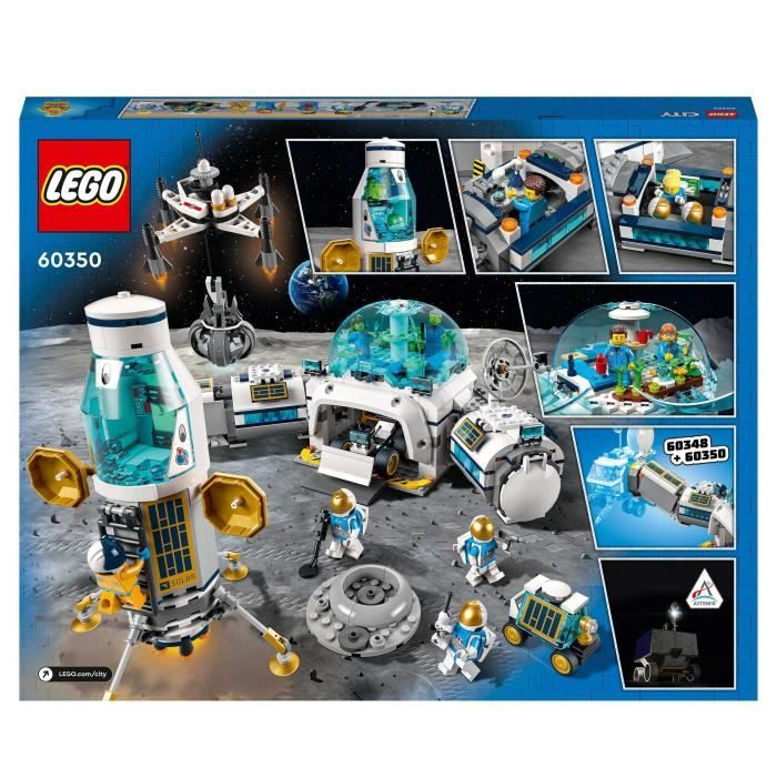 LEGO 60350 City La Base De Recherche Lunaire, Jouet Espace, avec Drone,  Rover, Buggy et Astronautes, Garçons et Filles Dès 7 Ans - Cdiscount Jeux -  Jouets
