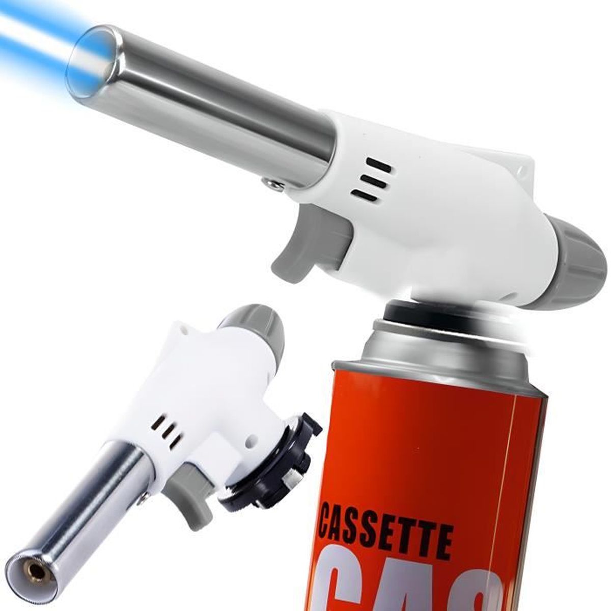 Lot De 2 Chalumeaux De Cuisine Butane Propane - Crème Brûlée, Barbecue, Pâtisserie, Camping