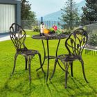 Ensemble Salon de Jardin Balcon Bistro - Yaheetech - Table 59x67 cm - Chaise 44x85,5 cm - Alliage d'aluminium