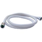 Flexible de douche Espiroflex PVC 1.75m - DISFLEX - Blanc, argent - Annelé - Résistance 30 Kg