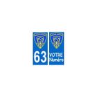 EUSKAL HERRIA EH 63 ASM Clermont Rugby autocollant plaque sticker - Angles : arrondis Arrondis