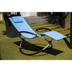 Transat à bascule - O'SUN - Bleu - Pliable - Confortable - Design moderne